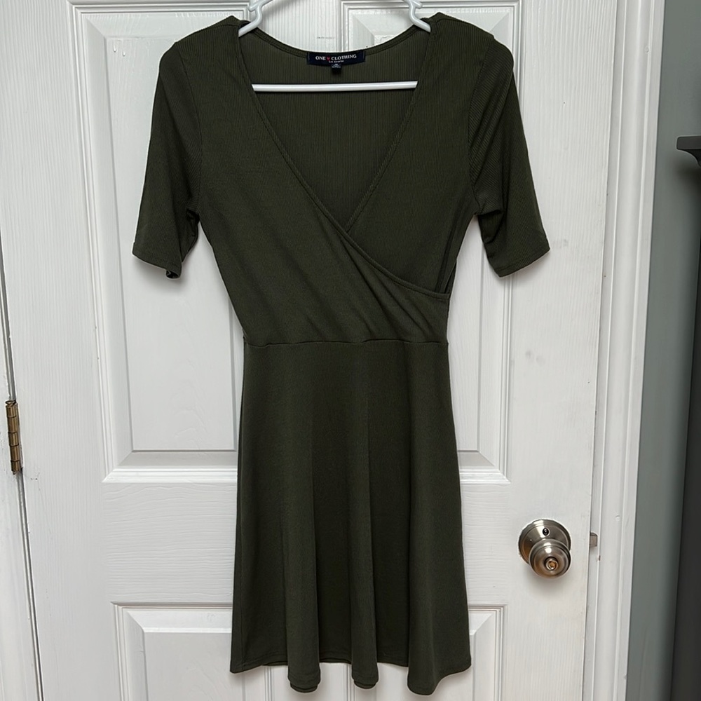 Green stretchy dress